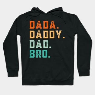 Dada Daddy Dad Bro Funny Fathers Day Retro Vintage Hoodie